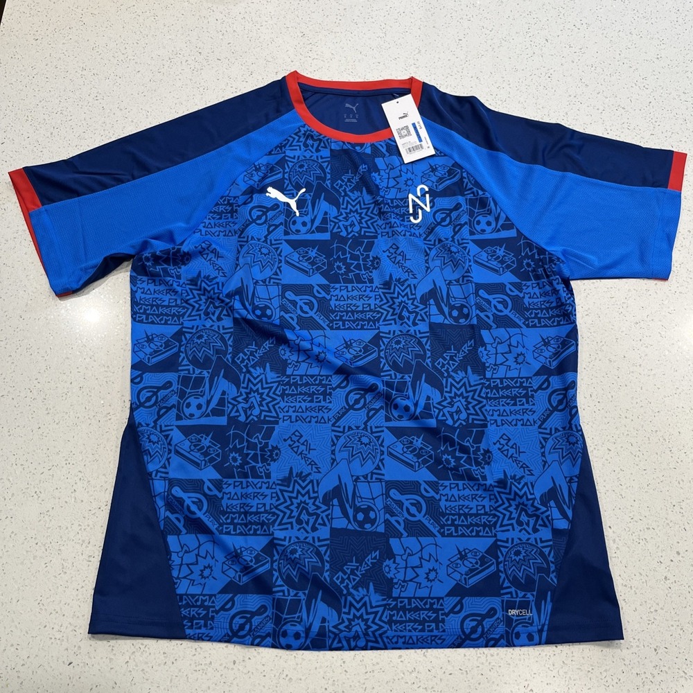 PUMA x Neymar Jr Drycell Playmaker Jersey Blazing Blue 660314-10 Men's Sz XL NWT